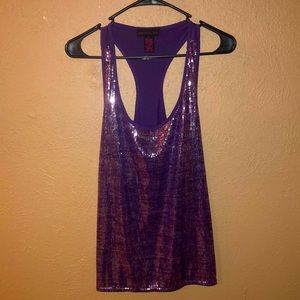 Sequined tank top